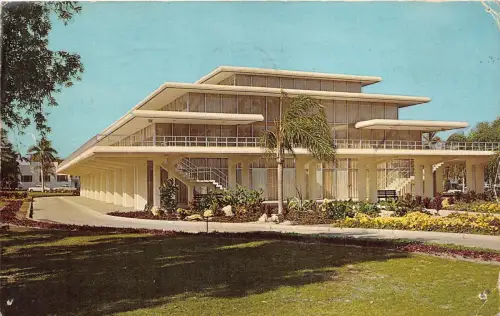 BG13912 Tropical Plantings Municipal Auditorium Bradenton Florida USA