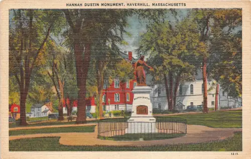 B41424 Hannah Dustin Monument Haverhill Mass USA