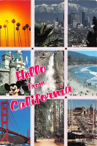 BG13865 hallo from california multi views disney ship bateaux usa