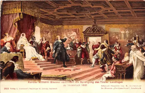B26983 Kanzier Wilhelm Bienner verhindert Sprengung Tiroler landtage österreich