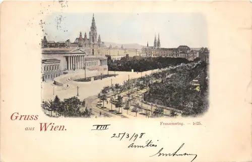 B92843 gruss aus wien franzensring österreich