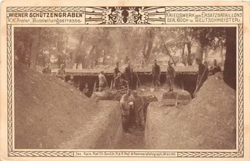 B89782 wiener schutzengraben k k prater zlusstellungsstrasse österreich militär