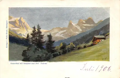 Lot132 gauertal mit sulzfluh und drei turme österreich vorarlberg AK