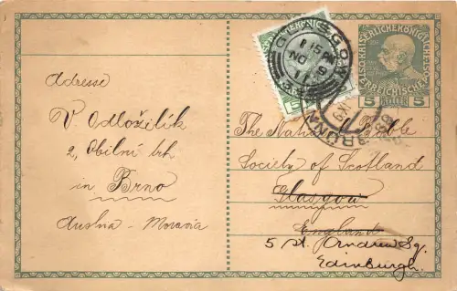 uk43134 glasgow scotland uk austria stationery