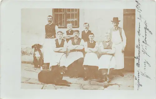 Lot126 Echtfoto Hund Deutschland Metzger Sozialgeschichte Österreich 1905