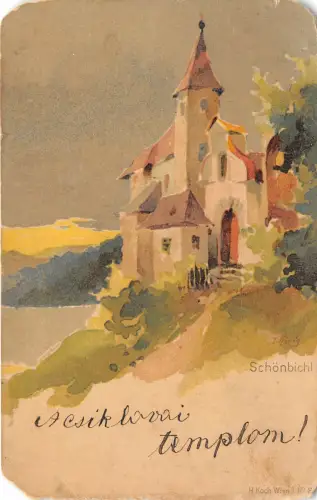 Lot267 Schönbichl Österreich Tirol Gemälde Postkarte Eckschnitt