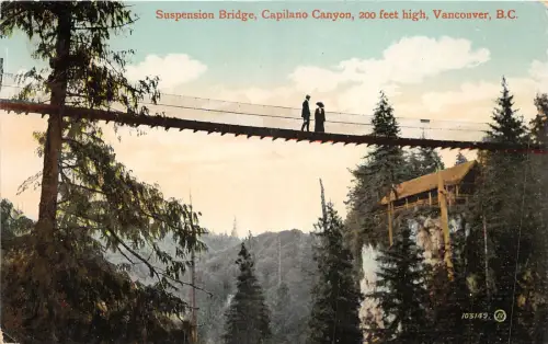 US5571 Hängebrücke Capilano Canyon 200 Fuß hoch Vancouver BC Canada