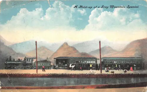 Lot146 a hold up of a grey mountain special Montana Western Railway train canada