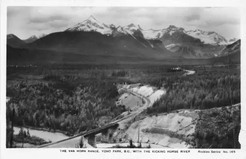 Lot137 the van horn range yoho park b c canada real photo kicking horse river