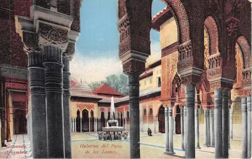 Lot 54 Spanien Granada Alhambra Löwen Hof Galerien