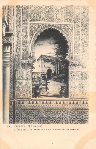 Lot102 Spanien Granada Alhambria Jimenez in der großen Moschee von Boabdil