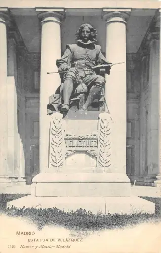 Lot 71 Velazquez Statue Madrid Spanien Postkarte