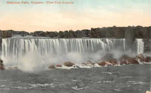br105698 american falls niagara view from canada
