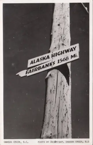 B77460 BC Mile I Alaska Hifway Davson Creek Canada Scan Front/Back Bild