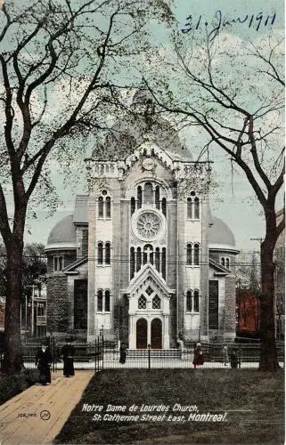 br105884 st catherine street notre dame de lourdes church montreal canada