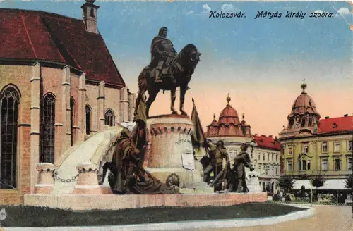 ro394 matyas kiraly szobra kolozsvar romania cluj romania