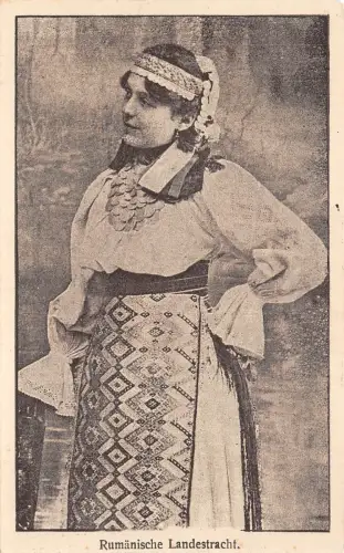 B2987 Rumanische Landestracht Hafen beliebte Frau Rumänien Typen Folklore Kostüme