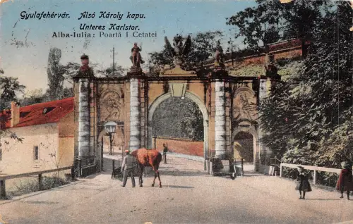 B78181 gyulafehervar alba iulia poarta I cetate romania
