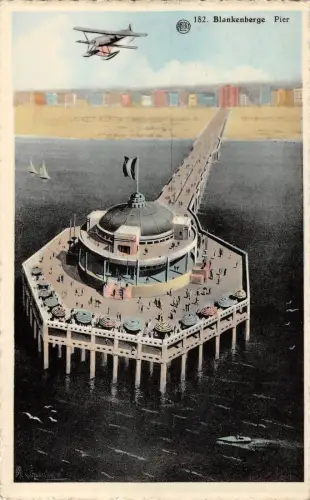 BG34467 Blankenberge Pier Flugzeug Flugzeug Luftfahrt Belgien