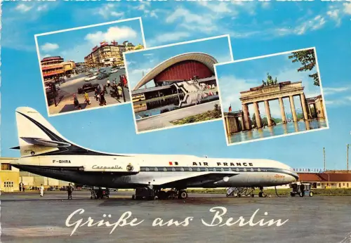BG33235 grusse aus berlin air france germany aviation plane airplane avion