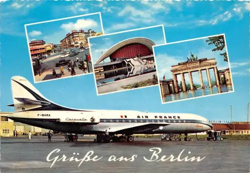BG33243 grusse aus berlin air france germany aviation plane airplane avion