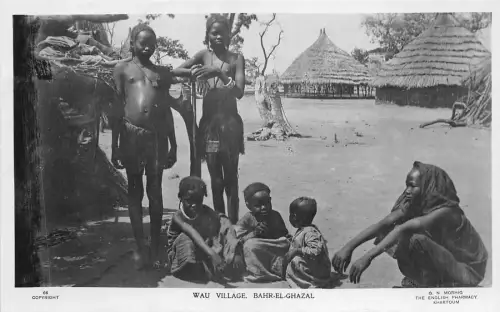 US5357 wau village bahr el ghazal real photo types folklore sudan africa