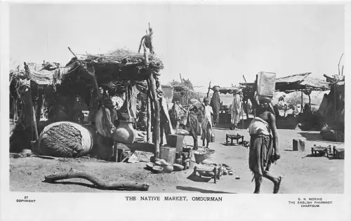 US5355 the native market omdurman real photo types folklore sudan africa