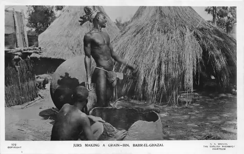 US5337 jurs making a grain bin bahr el ghazal types folklore sudan africa