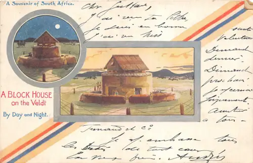 Lot255 ein Blockhaus auf dem Feld Südafrika Litho