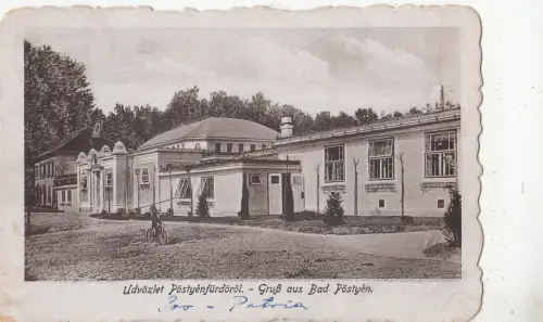 B82674 postyen bad postyen slovakia cyclist front/back scan