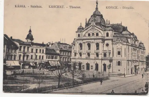 B79006 kassa kaschau kosice theater divadlo szin slowakei scan front/back image