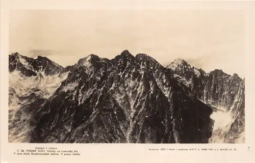 B64916 Vysoke Tatry Pohled na Lomnicky strt V leva Mala Studenovodska slovakia