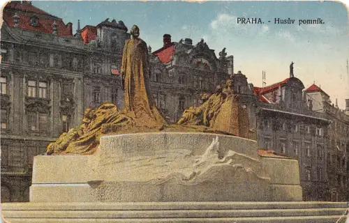 B9654 Praha Husuv pomnik Tschechien