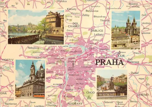 B26287 Praga Karte Tschechien