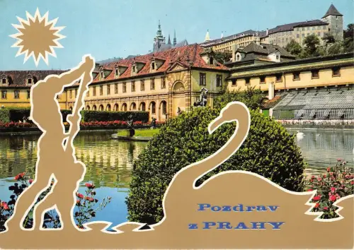 B62379 Praha der Garten Schloss Wallenstein tschechisch