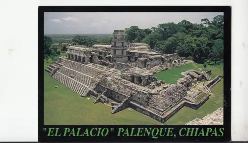 BF18838 el palacio ruinas de palenque chiapas mexico front/back image