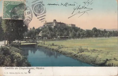 B77332 catillo de chapultepec mexico scan front/back image