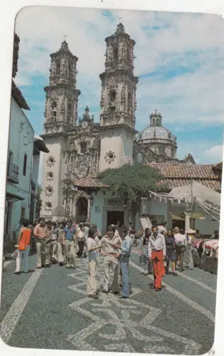 BF17817 taxco gro mexico calle san agustin y la parroquia de st front/back image