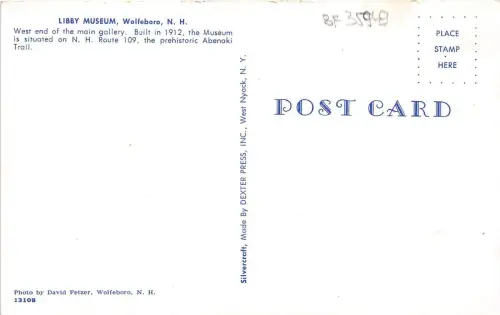 BF35949 Library Museum Walfeboro N H USA Front/Back Scan