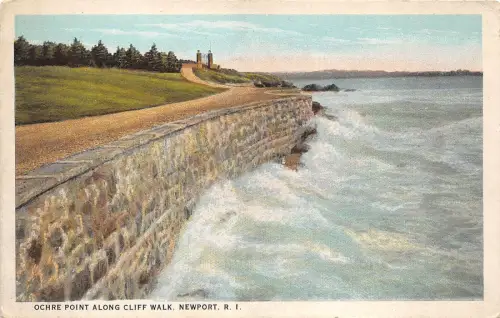 B2095 Ochre Point Along Cliff Walk Newport USA Front/Back Scan