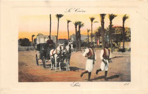 Lot163 Afrika Ägypten Typen Folklore Kairo Kutsche
