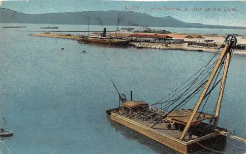 br104372 Hafen Tewfik Ansicht des Kanals Suez Afrika Echtfoto Ägypten