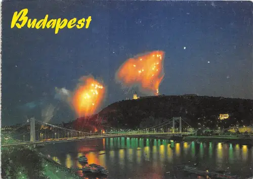B28392 Budapest Feuerwerk Ungarn