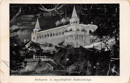 B36336 Budapester Fischerbastei beleuchtet gebogen Ungarn