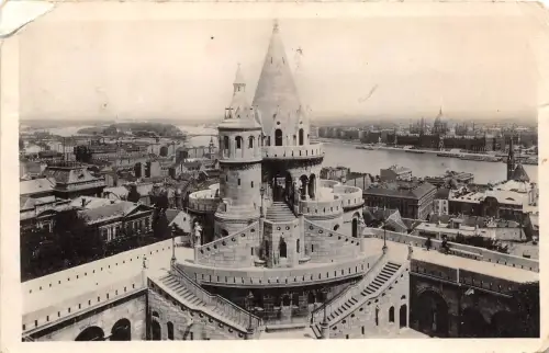 B35896 Budapester Fischerbastei mit der Insel St. Margarete Ungarn