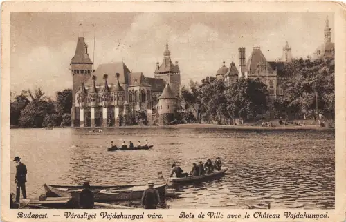 B37051 Budapest Bois de Ville avec le Chateau Vajdahuyad ungarn