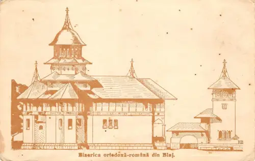 b2850 halbica ortodoxa romana din blaj Balazsfalva alba Postkarte Rumänien
