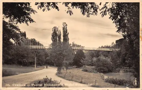 B166 craiova parcul romanescu podul suspendat Echtfoto Dolj Rumänien