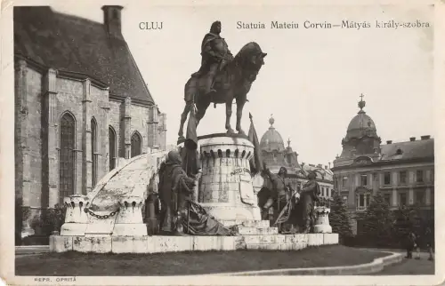 ro367 matyaskiraly szobra statuia lui matei corvin cluj napoca kolozsvar romania