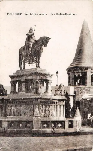 B36065 Budapest Szt Istvan szobra ungarn